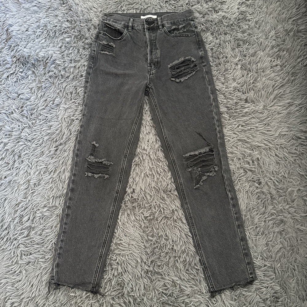 distressed black slim Jeans